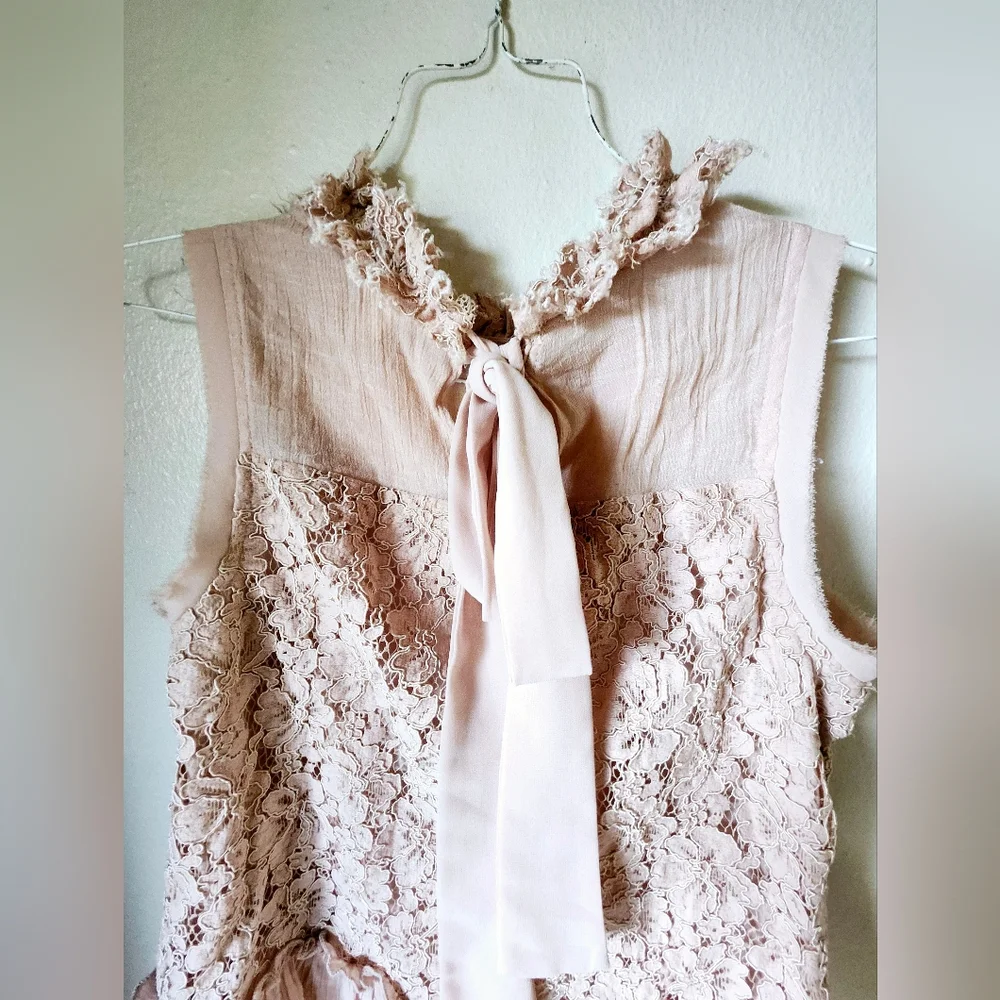 Adiva Pink Lace Blouse - Picture 3 of 5